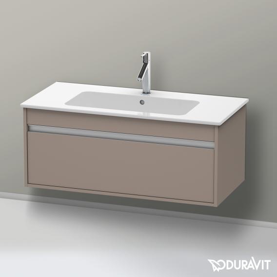 Duravit Ketho 梳妝台搭配 1 個拉出式隔層 霧面玄武岩