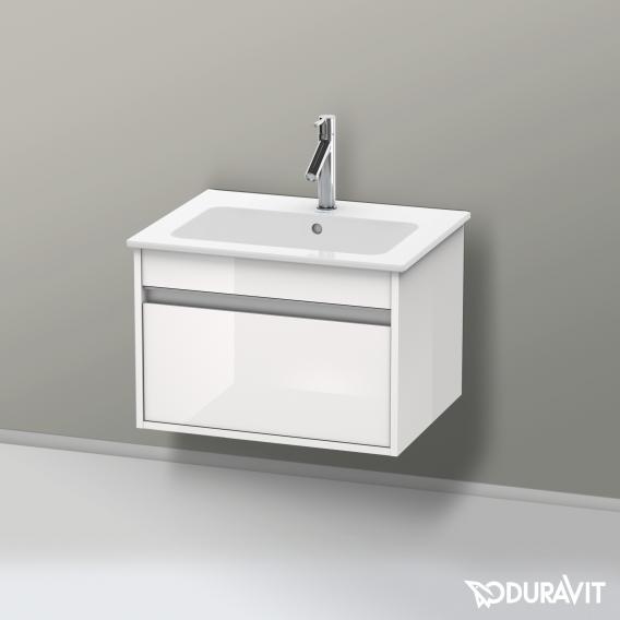 Duravit Ketho 梳妝台搭配 1 個拉出式隔層白色高光