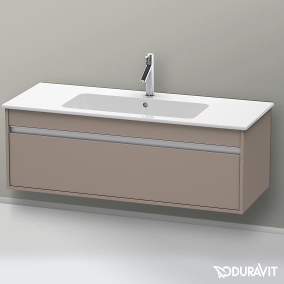 Duravit Ketho 梳妝台搭配 1 個拉出式隔層 霧面玄武岩