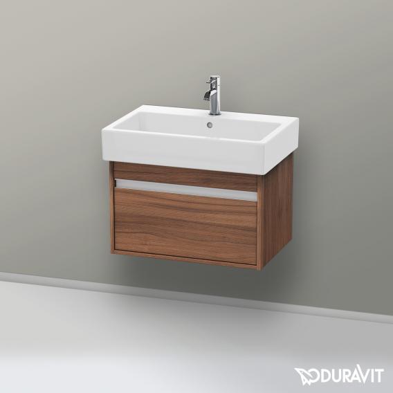 Duravit Ketho 梳妝台搭配 1 個拉出式隔層天然胡桃木