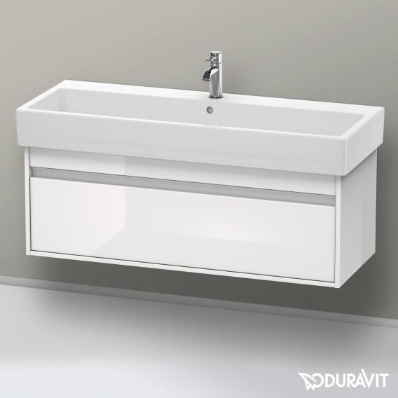 Duravit Ketho 梳妝台搭配 1 個拉出式隔層白色高光