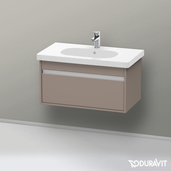 Duravit Ketho 梳妝台搭配 1 個拉出式隔層 霧面玄武岩