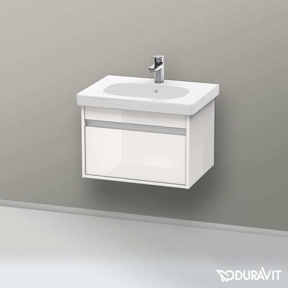 Duravit Ketho 梳妝台搭配 1 個拉出式隔層白色高光