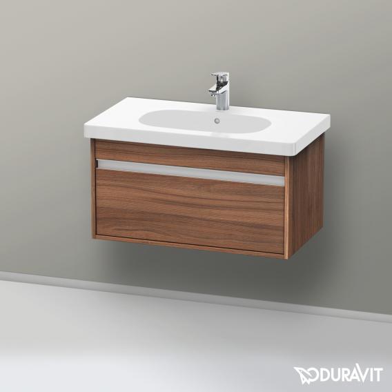 Duravit Ketho 梳妝台搭配 1 個拉出式隔層天然胡桃木