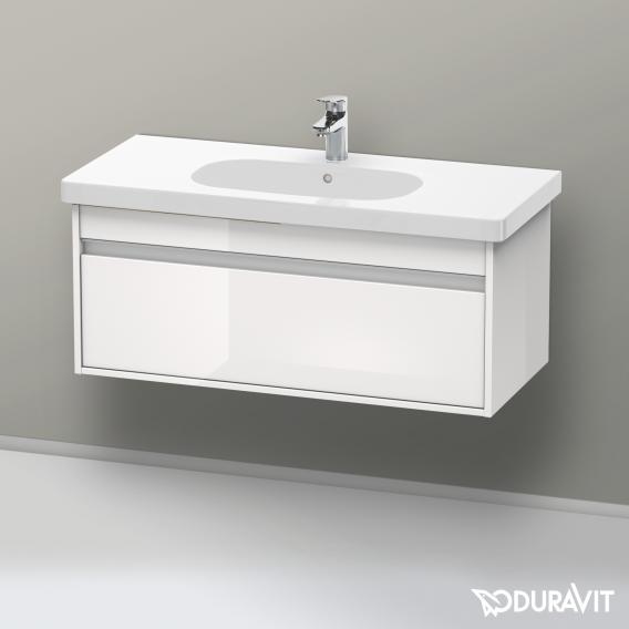 Duravit Ketho 梳妝台搭配 1 個拉出式隔層白色高光