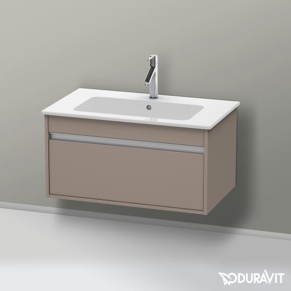 Duravit Ketho 梳妝台搭配 1 個拉出式隔層 霧面玄武岩