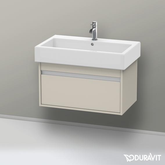 Duravit Ketho vanity unit with 1 pull-out compartment matt taupe