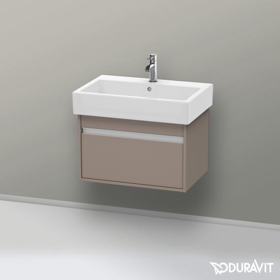 Duravit Ketho 梳妝台搭配 1 個拉出式隔層 霧面玄武岩