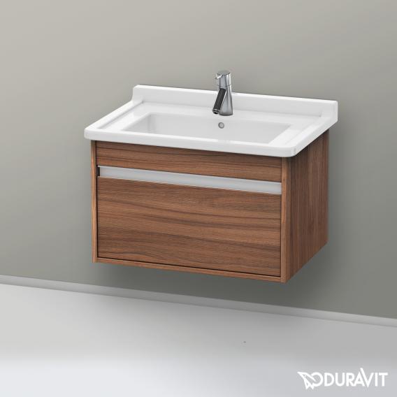 Duravit Ketho 梳妝台搭配 1 個拉出式隔層天然胡桃木