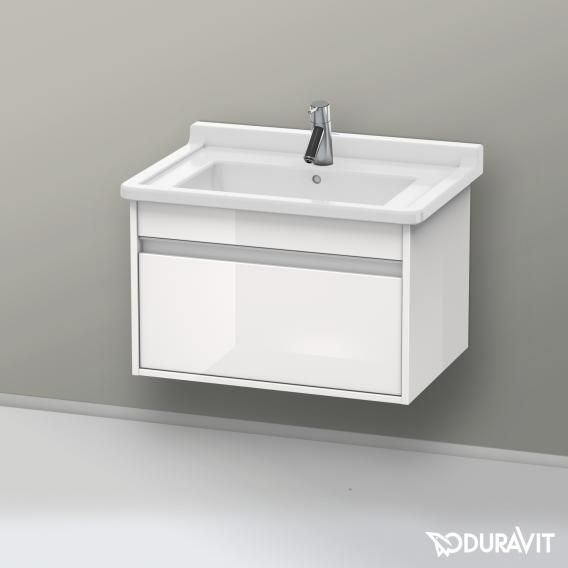 Duravit Ketho 梳妝台搭配 1 個拉出式隔層白色高光