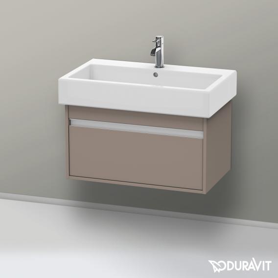 Duravit Ketho 梳妝台搭配 1 個拉出式隔層 霧面玄武岩