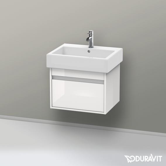 Duravit Ketho 梳妝台搭配 1 個拉出式隔層白色高光