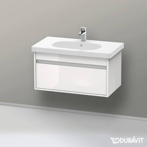 Duravit Ketho 梳妝台搭配 1 個拉出式隔層白色高光