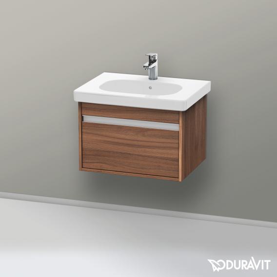 Duravit Ketho 梳妝台搭配 1 個拉出式隔層天然胡桃木