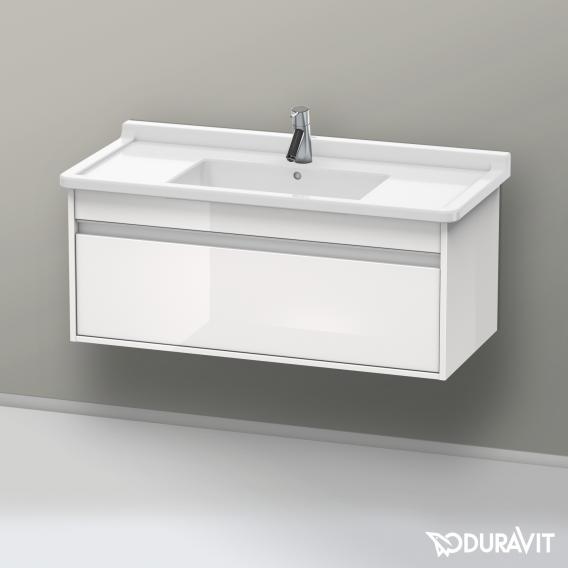 Duravit Ketho 梳妝台搭配 1 個拉出式隔層白色高光