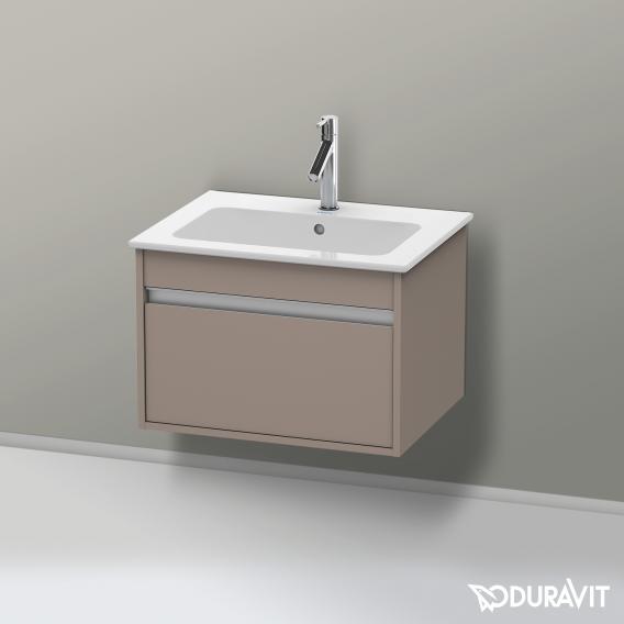 Duravit Ketho 梳妝台搭配 1 個拉出式隔層 霧面玄武岩