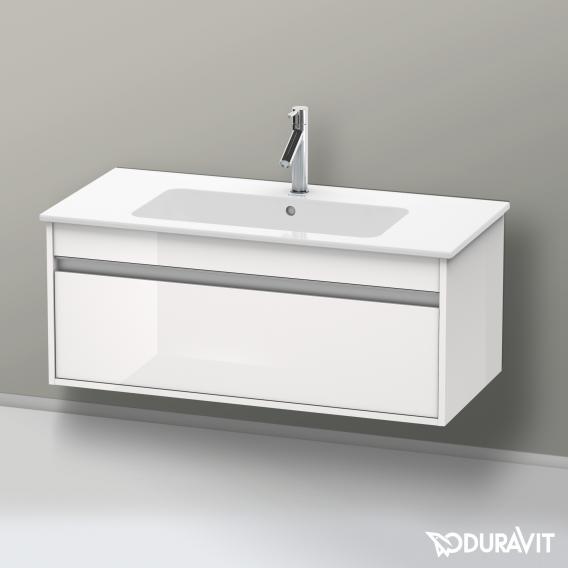 Duravit Ketho 梳妝台搭配 1 個拉出式隔層白色高光