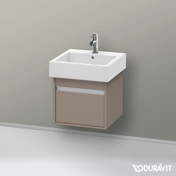 Duravit Ketho 梳妝台搭配 1 個拉出式隔層 霧面玄武岩