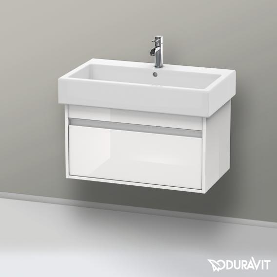 Duravit Ketho 梳妝台搭配 1 個拉出式隔層白色高光