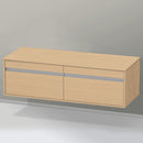 Duravit Ketho vanity unit with 2 pull-out compartments without cut-out for countertop basin