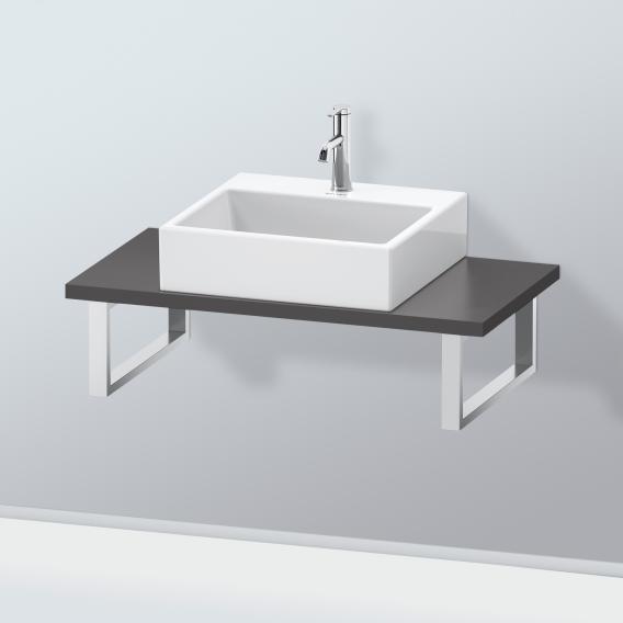 Duravit L-Cube 檯面，適用於 1 個檯面盆/嵌入式盆 緻密霧面石墨