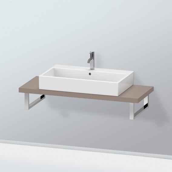 Duravit L-Cube 檯面，適用於 1 個檯面盆/嵌入式盆 緊湊型霧面玄武岩