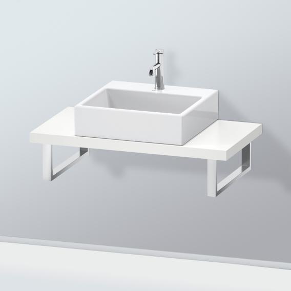 Duravit L-Cube 檯面，適用於 1 個檯面盆/嵌入式盆 緊湊型霧面白色