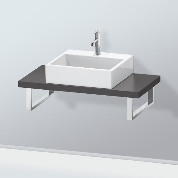 Duravit L-Cube 檯面，適用於 1 個檯面盆/嵌入式盆 緻密霧面石墨