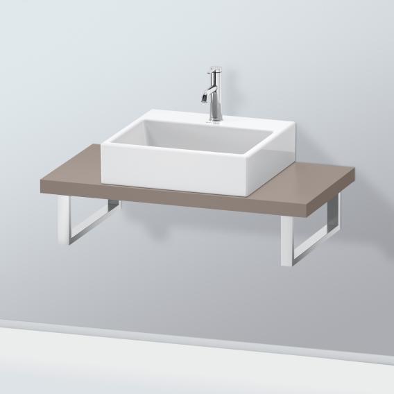 Duravit L-Cube 檯面，適用於 1 個檯面盆/嵌入式盆 緊湊型霧面玄武岩