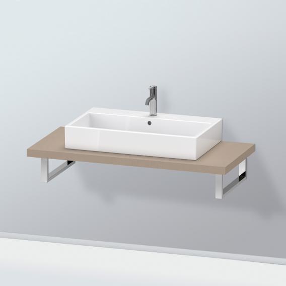 Duravit L-Cube 檯面，適用於 1 個檯面盆/嵌入式盆亞麻