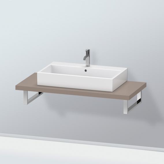 Duravit L-Cube 檯面，適用於 1 個檯面盆/嵌入式盆 霧面玄武岩