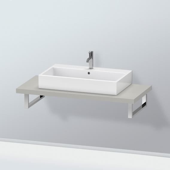 Duravit L-Cube countertop for 1 countertop basin / drop-in basin matt concrete grey