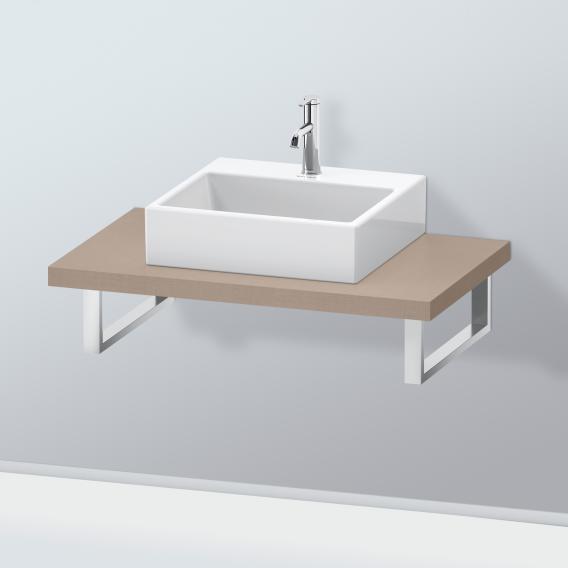 Duravit L-Cube 檯面，適用於 1 個檯面盆/嵌入式盆亞麻