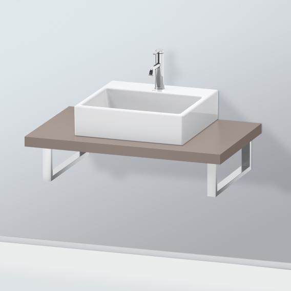 Duravit L-Cube 檯面，適用於 1 個檯面盆/嵌入式盆 霧面玄武岩