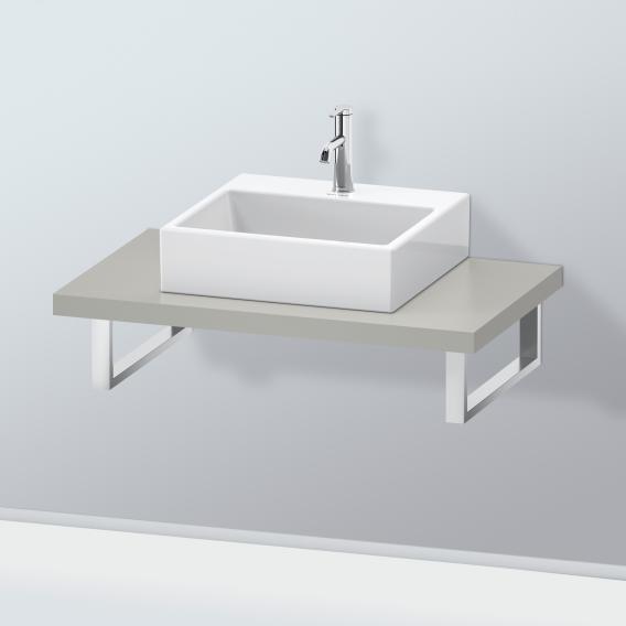 Duravit L-Cube countertop for 1 countertop basin / drop-in basin matt concrete grey