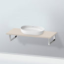 Duravit L-Cube countertop with Luv countertop basin matt taupe