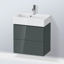 Duravit L-Cube vanity unit Compact with 2 pull-out compartments, with interior system walnut