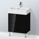 Duravit L-Cube vanity unit Compact with 2 pull-out compartments, with interior system walnut