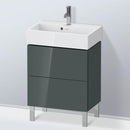 Duravit L-Cube vanity unit Compact with 2 pull-out compartments, with interior system walnut