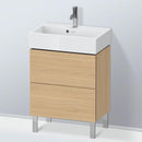 Duravit L-Cube vanity unit Compact with 2 pull-out compartments, with interior system in maple