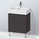 Duravit L-Cube vanity unit Compact with 2 pull-out compartments, with interior system walnut