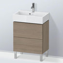 Duravit L-Cube vanity unit Compact with 2 pull-out compartments, with interior system walnut