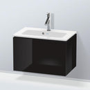 Duravit L-Cube vanity unit Compact with 1 pull-out compartment, with interior system walnut
