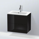 Duravit L-Cube vanity unit Compact with 2 pull-out compartments, with interior system in maple