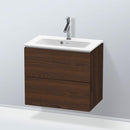 Duravit L-Cube vanity unit Compact with 2 pull-out compartments, with interior system walnut