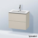 Duravit L-Cube vanity unit Compact with 2 pull-out compartments, with interior system walnut