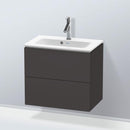 Duravit L-Cube vanity unit Compact with 2 pull-out compartments, with interior system walnut