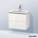 Duravit L-Cube vanity unit Compact with 2 pull-out compartments, with interior system walnut