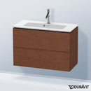 Duravit L-Cube vanity unit Compact with 2 pull-out compartments, with interior system walnut
