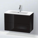 Duravit L-Cube vanity unit Compact with 2 pull-out compartments, with interior system walnut